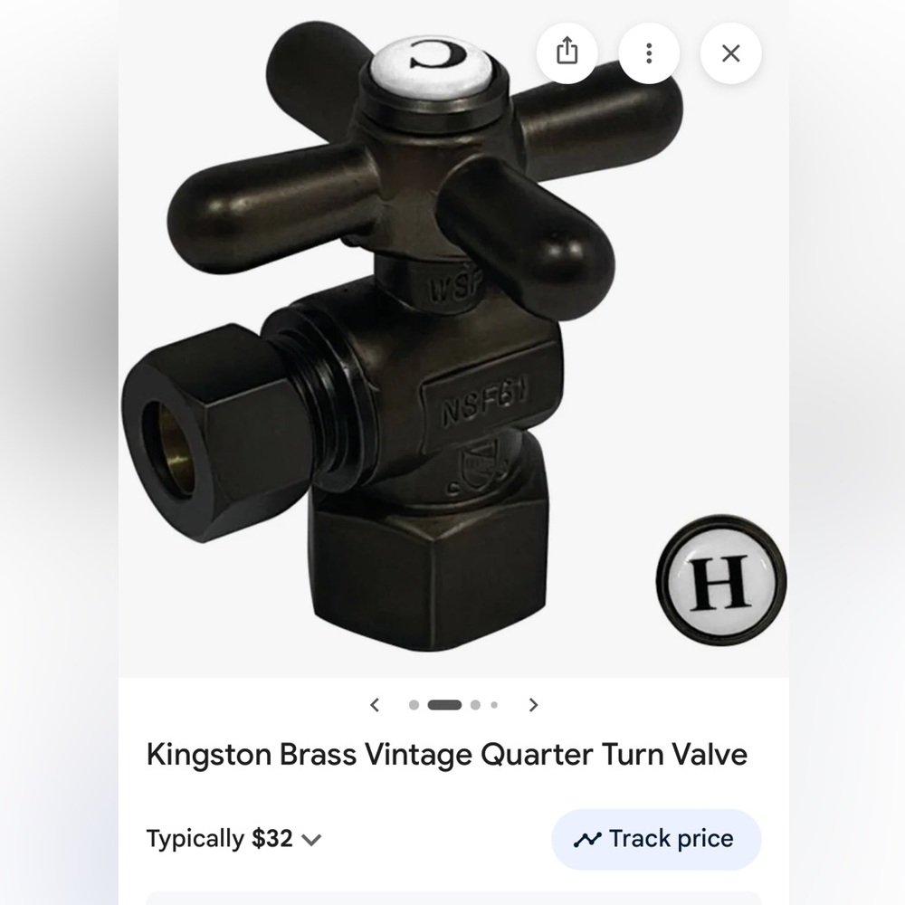 Vintage Quarter Turn Angle Stop Valve